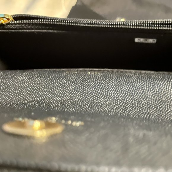 Chanel Caviar Quilted Pocket Twins Clutch With Chain in Black | Brand New - Picture 4 of 11